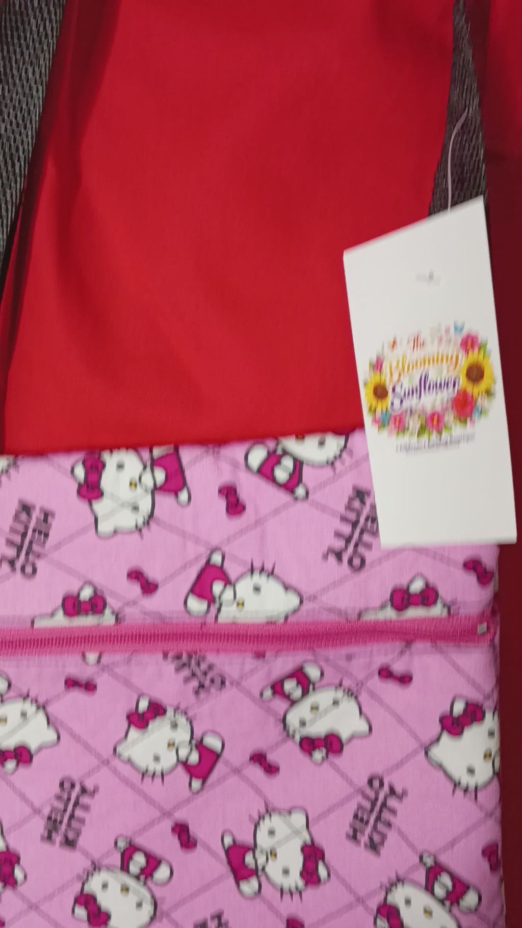 Custom made crossbody bag (hello kit)